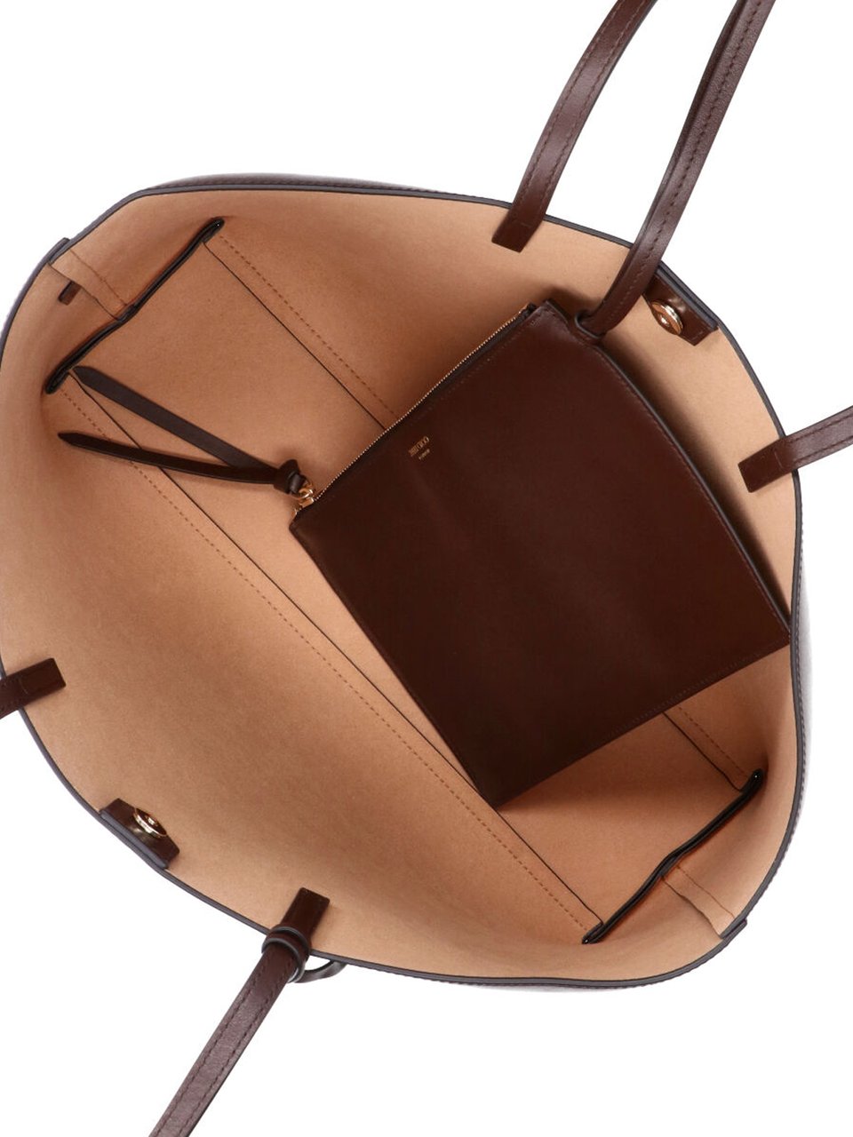 Jimmy Choo Brown Nine2Five Calf Leather Tote Bag Bruin
