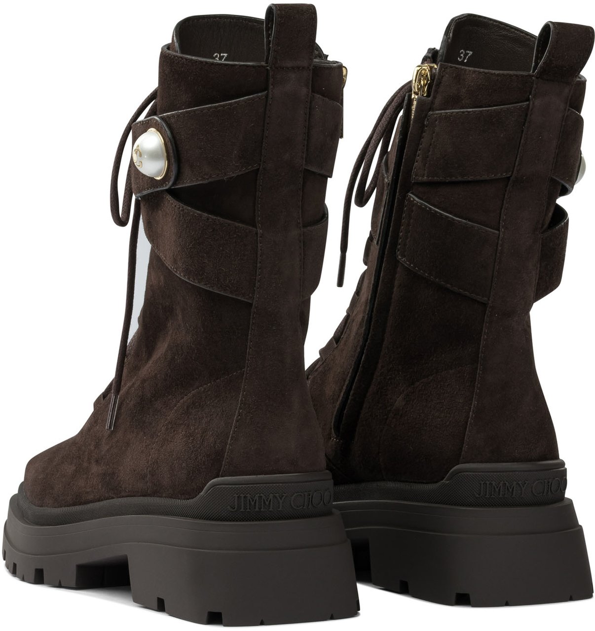 Jimmy Choo "Noemi" 45 mm Combat boots Bruin