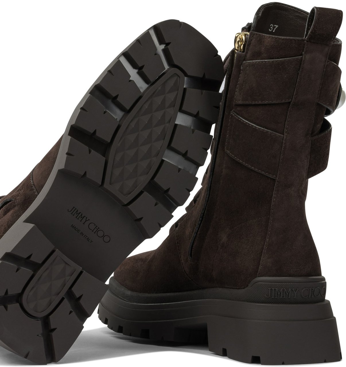Jimmy Choo "Noemi" 45 mm Combat boots Bruin