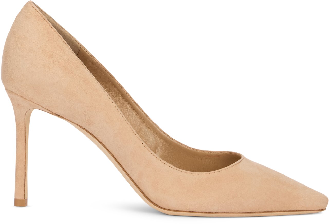 Jimmy Choo Décolleté Romy 85 in suede Beige
