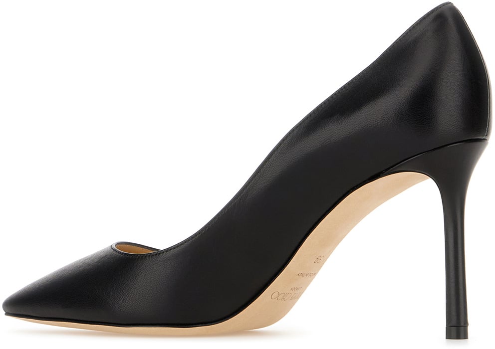 Jimmy Choo Jimmy Choo Black leather Romy pumps Zwart