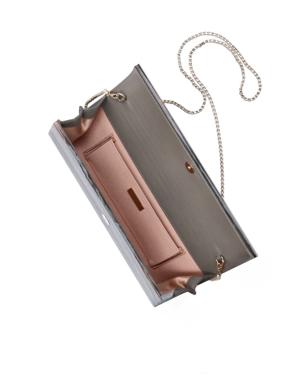 Jimmy Choo Grey Sweetie Acrylic Glitter Clutch Grijs