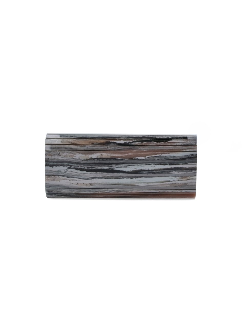 Jimmy Choo Grey Sweetie Acrylic Glitter Clutch Grijs