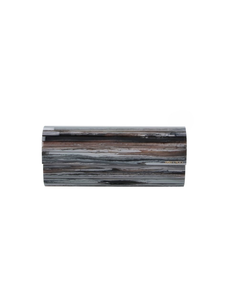 Jimmy Choo Grey Sweetie Acrylic Glitter Clutch Grijs