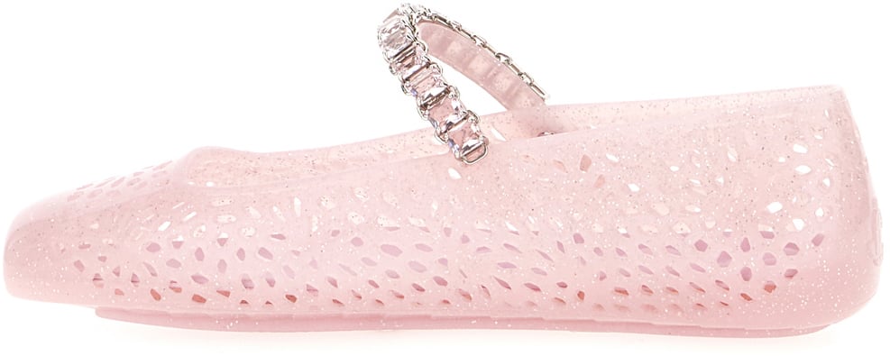 Jimmy Choo Pink rubber Jelly ballerinas Roze
