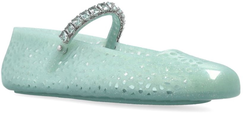 Jimmy Choo Flat Shoes Green Groen