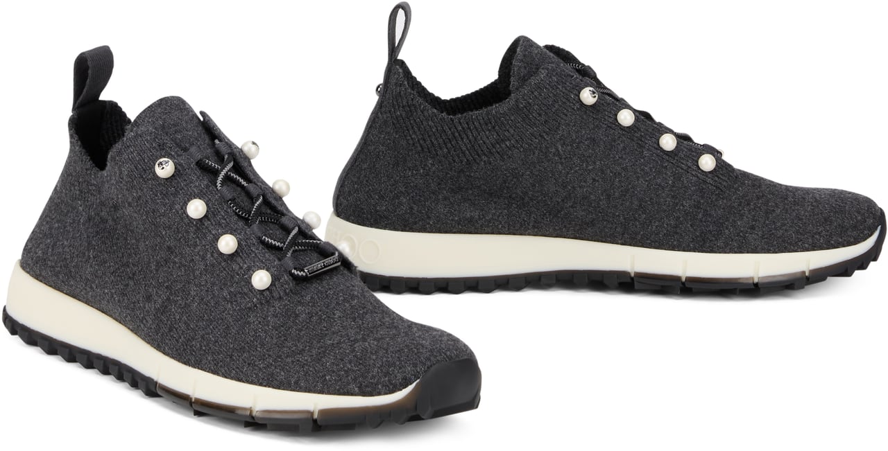 Jimmy Choo Low cashmere sneakers Grijs