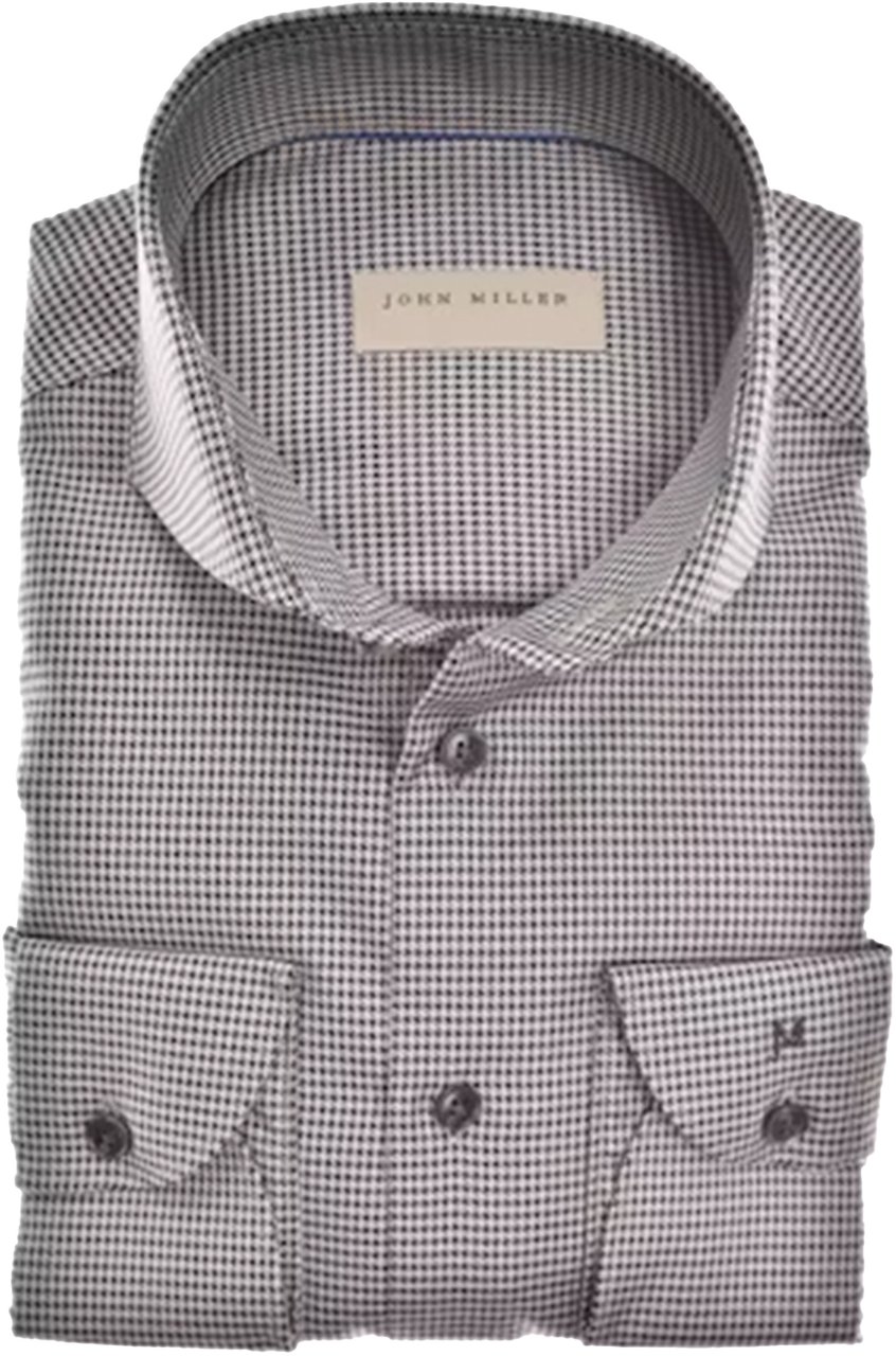 John Miller John Miller Slim Fit Lange Mouw Overhemden Bruin 5140865-650 Bruin