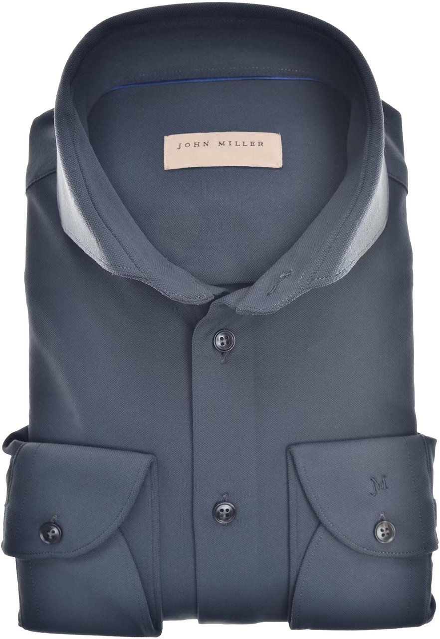 John Miller John Miller Tailored Fit Lange Mouw Overhemden Blauw 5140879-180 Blauw