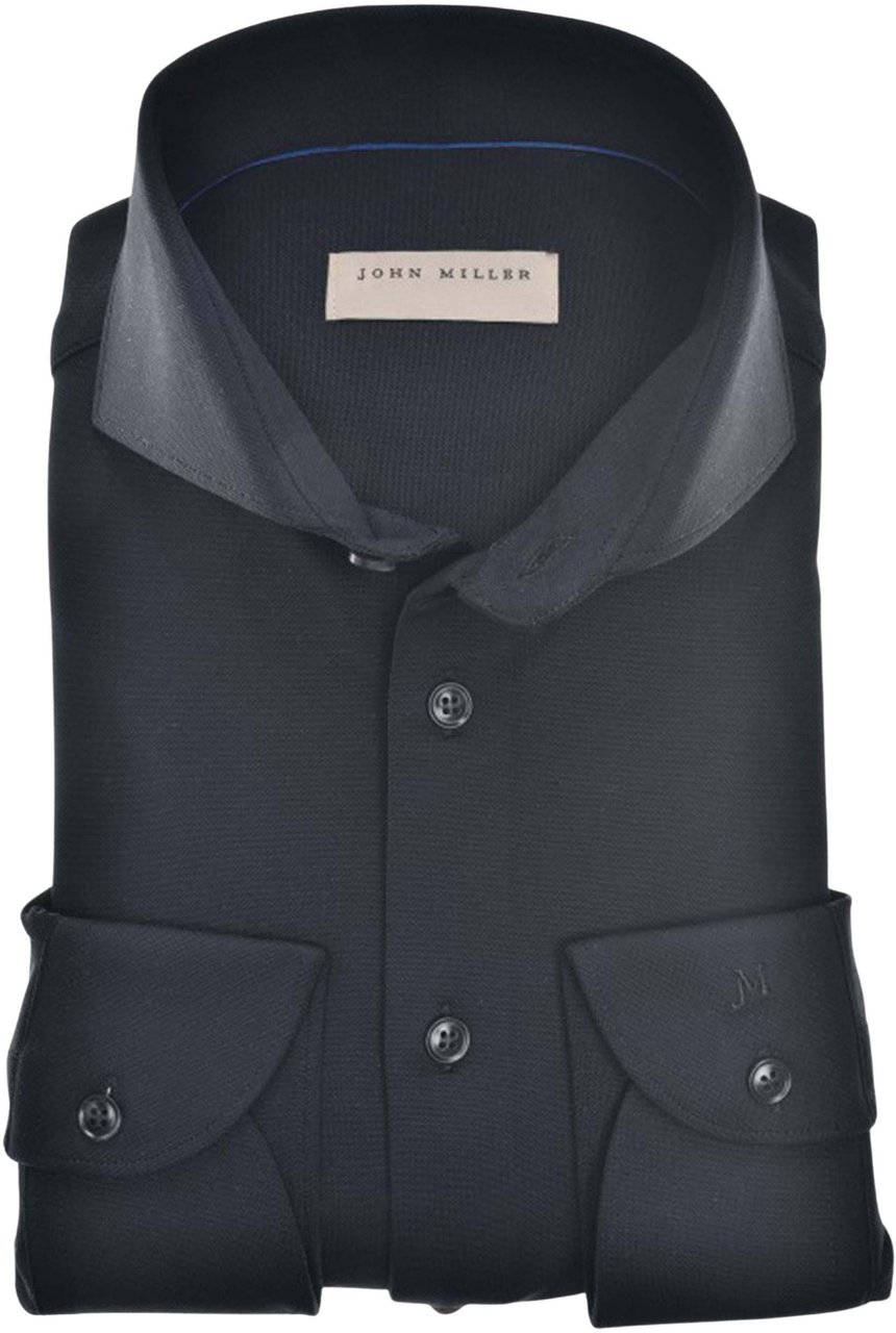 John Miller John Miller Tailored Fit Lange Mouw Overhemden Zwart 5140879-290 Zwart