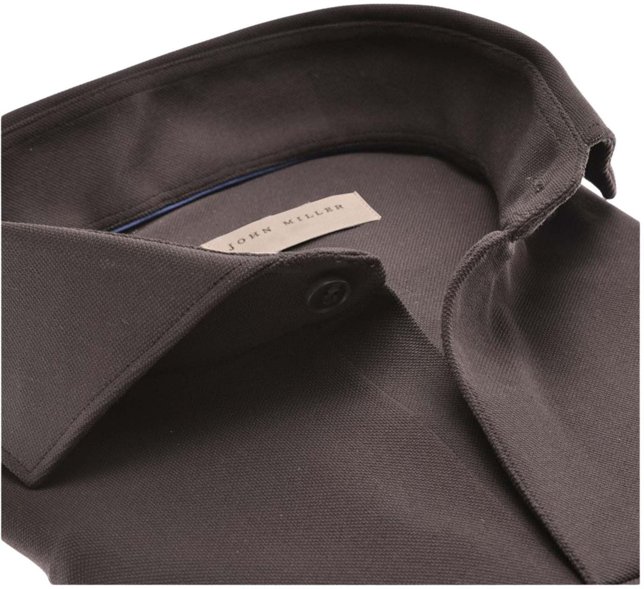 John Miller John Miller Tailored Fit Lange Mouw Overhemden Bruin 5140881-690 Bruin
