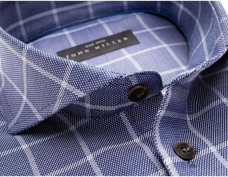 John Miller John Miller Tailored Fit Lange Mouw Overhemden Blauw 5140971-190 Blauw