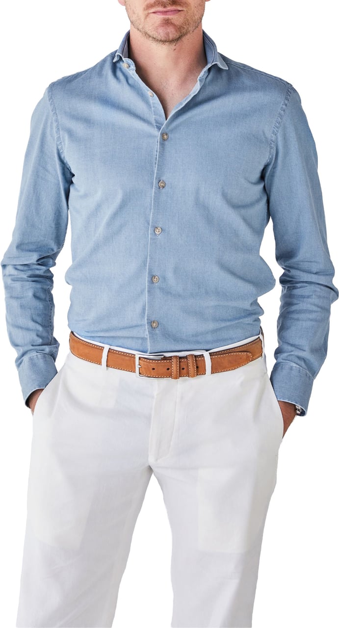 John Miller Overhemd Slim Fit Blauw 5142671 Blauw