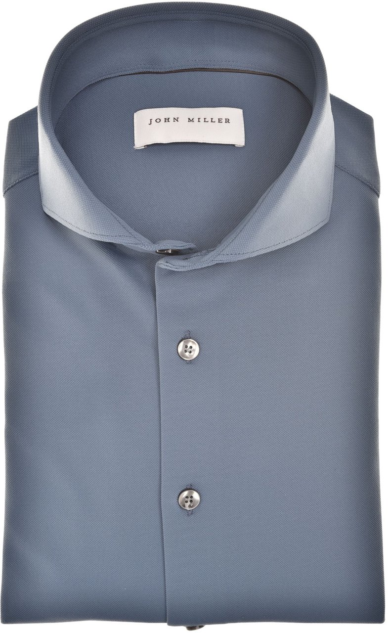 John Miller John Miller Overhemd Slim Fit Donkerblauw 5142675 Blauw