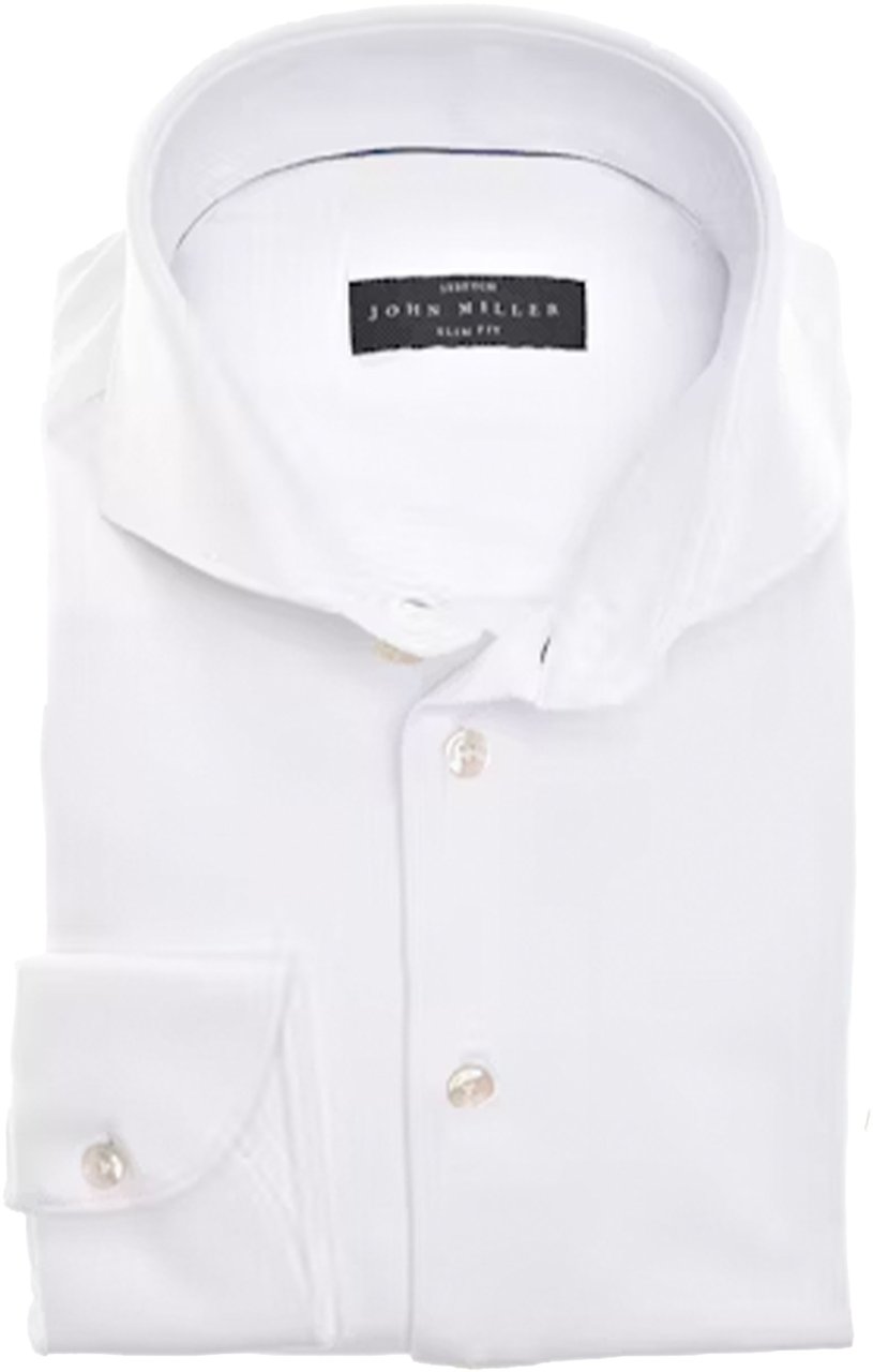John Miller John Miller Slim Fit Lange Mouw Overhemden Wit 5346516 Wit