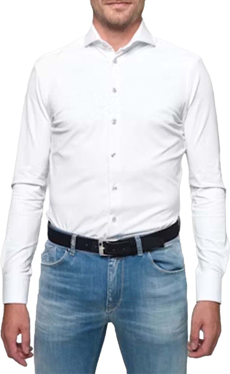 John Miller John Miller Slim Fit Lange Mouw Overhemden Wit 5346516 Wit