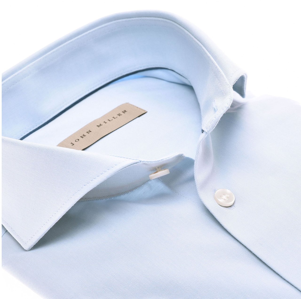 John Miller John Miller Overhemd Slim Fit Lichtblauw 5346517 Blauw