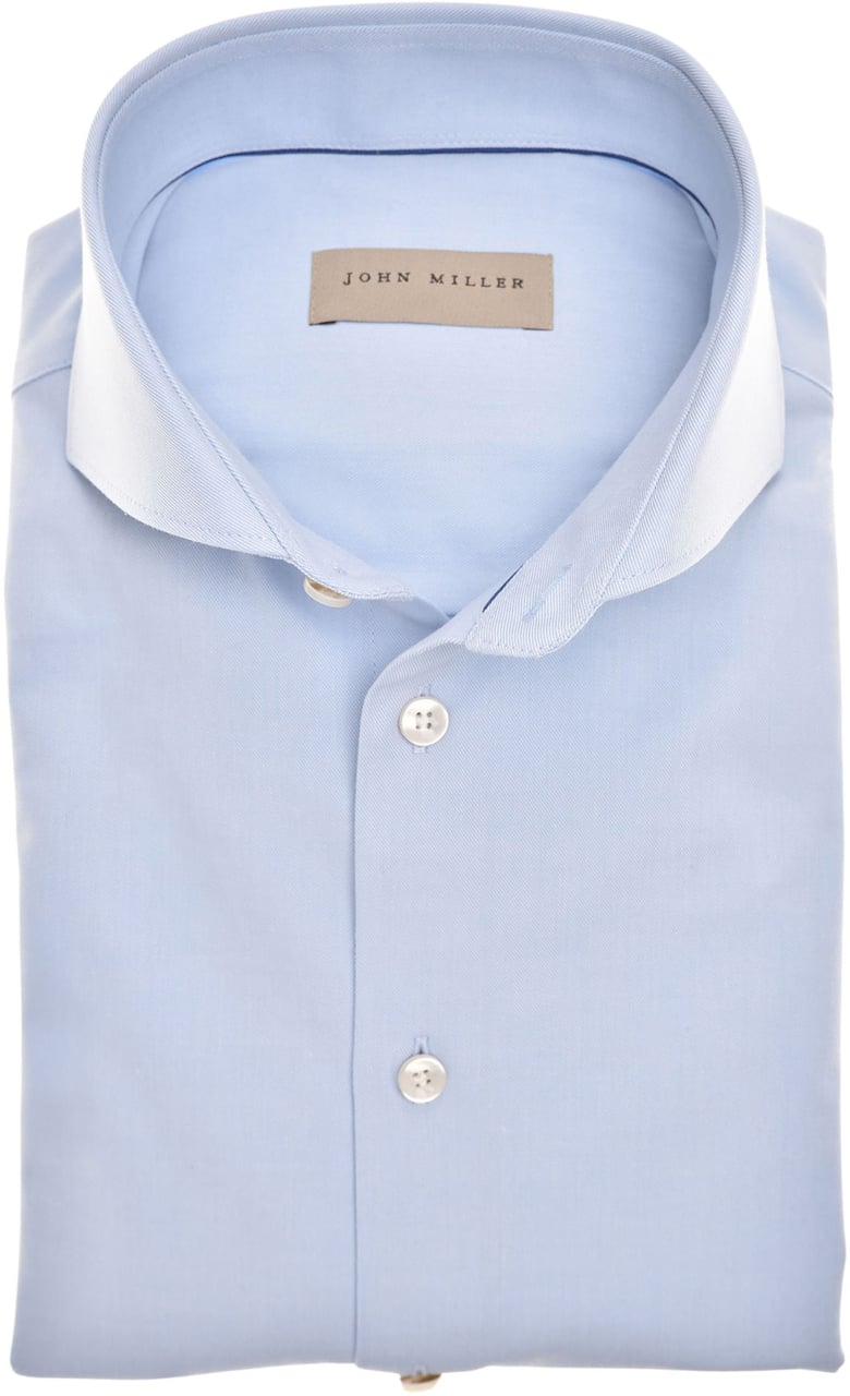 John Miller John Miller Overhemd Slim Fit Lichtblauw 5346517 Blauw