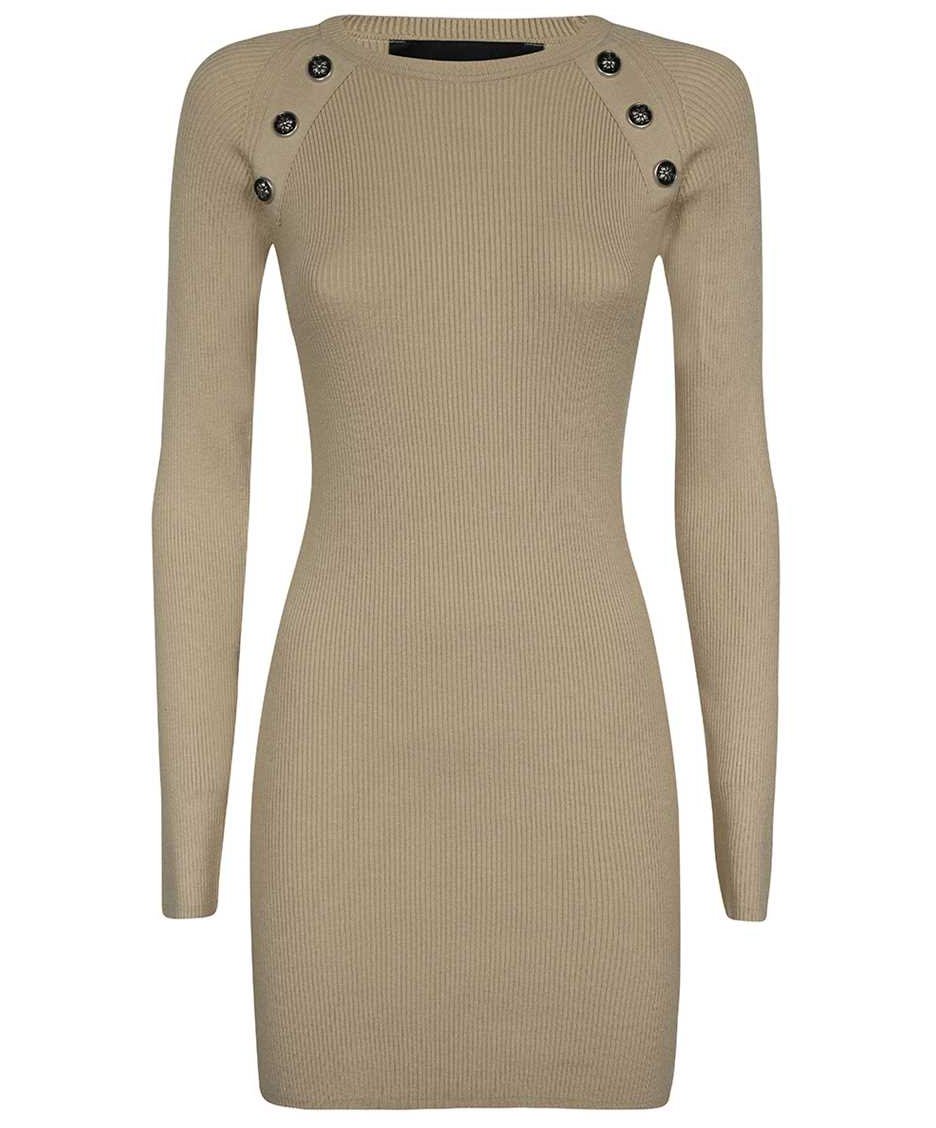 John Richmond Ribbed knit dress Beige