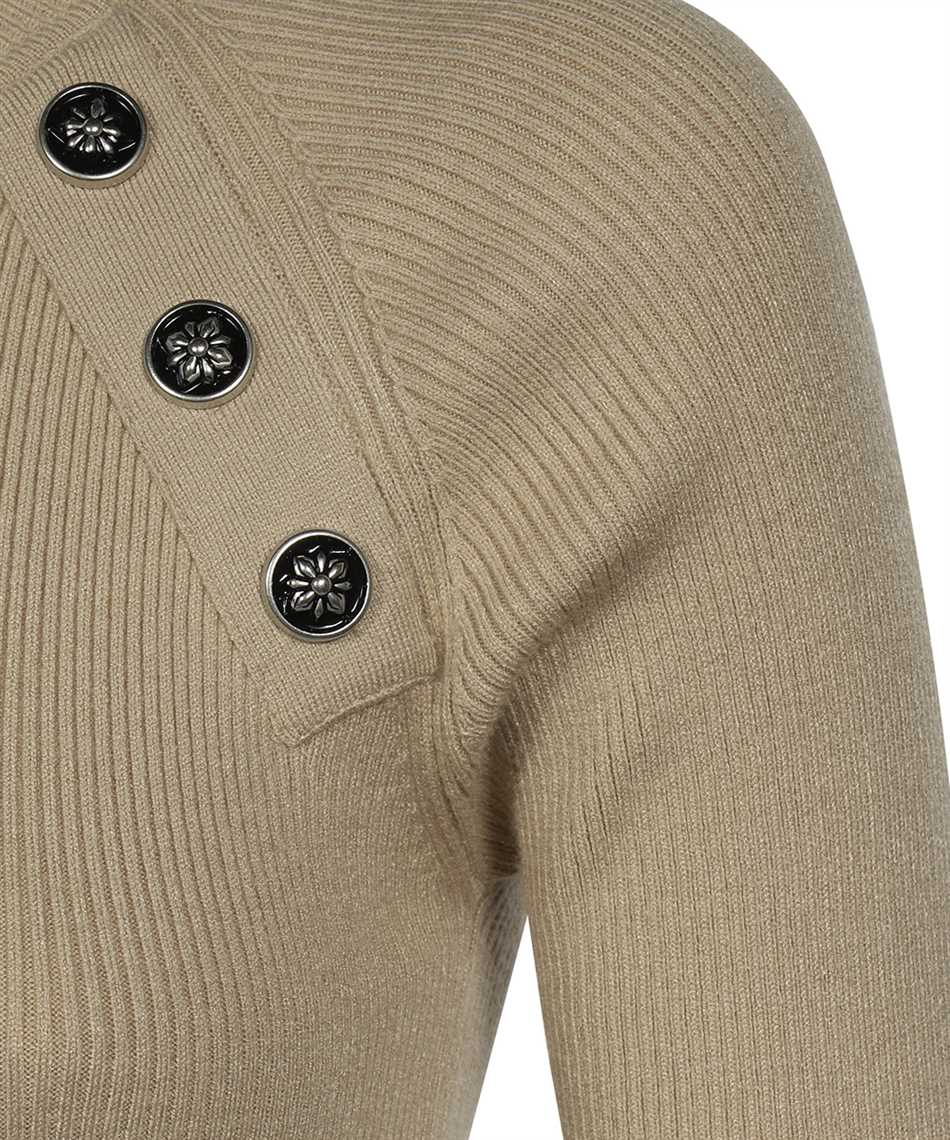 John Richmond Ribbed knit dress Beige