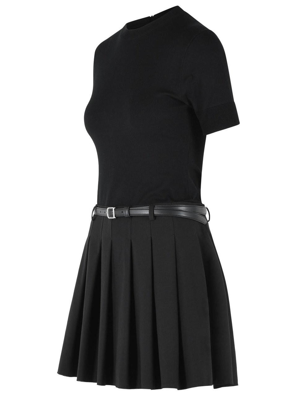 Jonathan Simkhai 'Abbie' Black Polyester Blend Dress Zwart