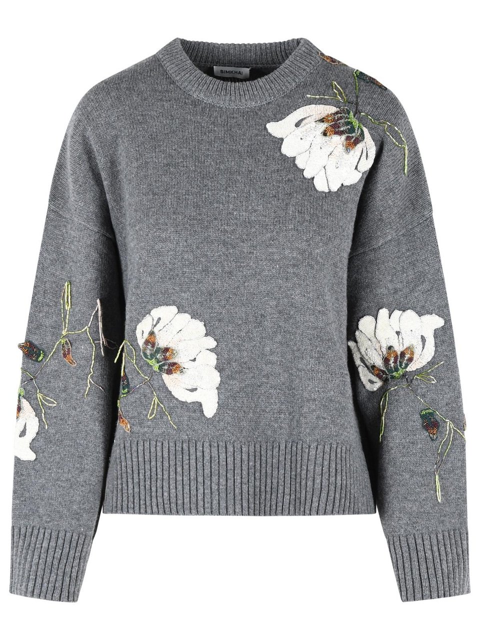 Jonathan Simkhai 'Dawna' Grey Wool And Cashmere Sweater Grijs