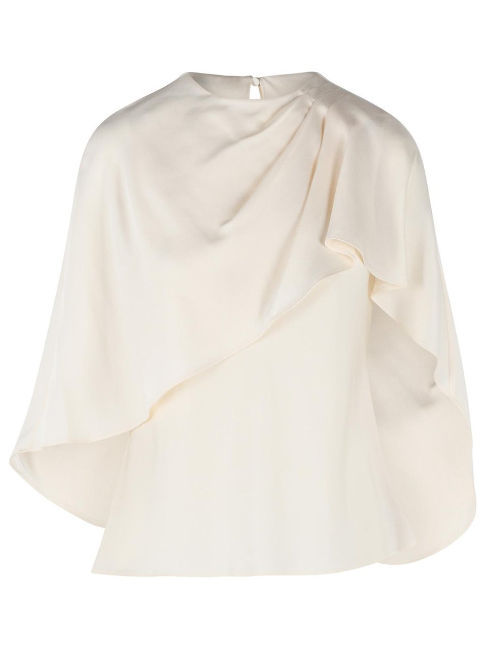 Jonathan Simkhai 'Eliora' Blouse In Cream Acetate Blend Neutraal