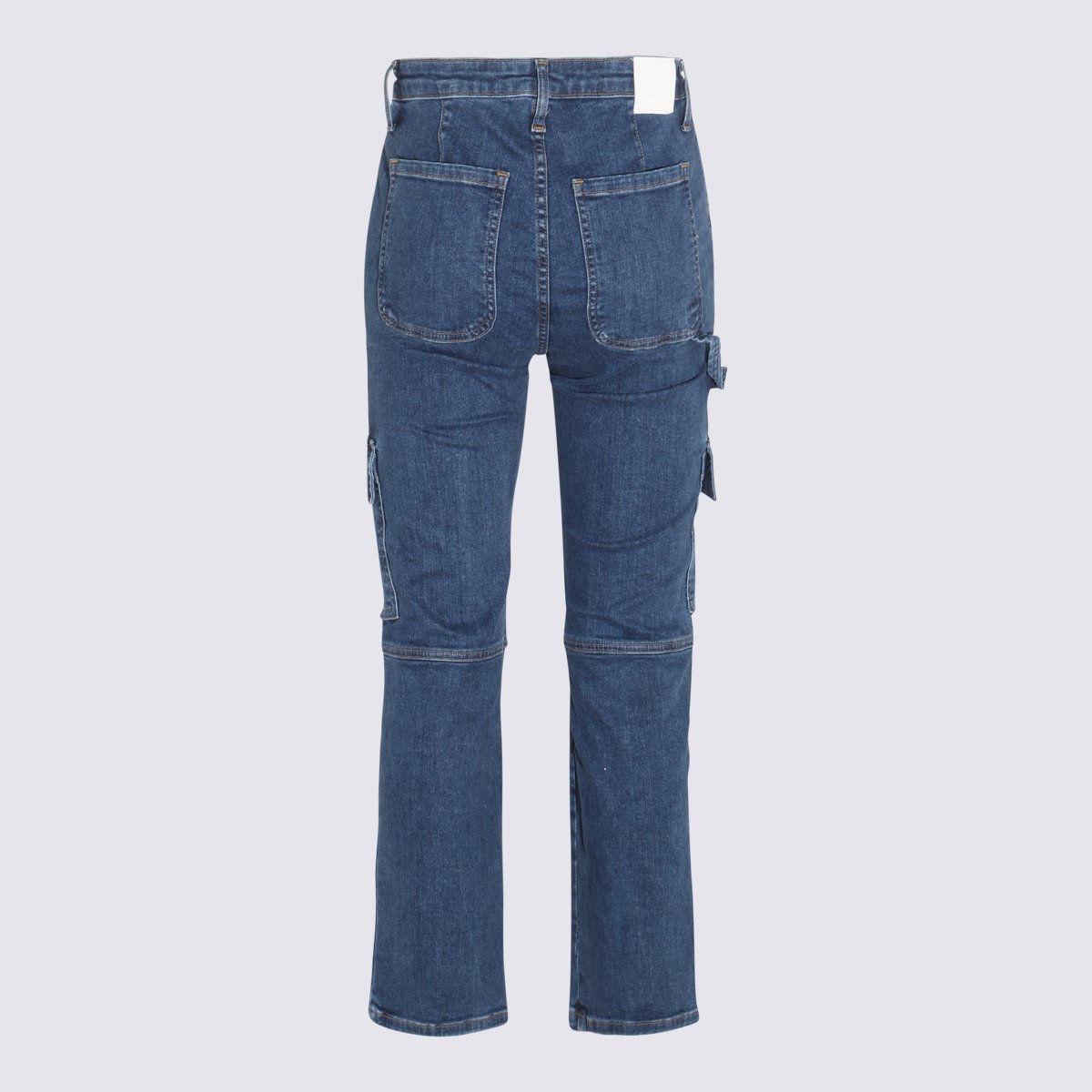 Jonathan Simkhai Straight-Leg Denim Jeans With Utility Pockets And Mid-Rise Waist Groen
