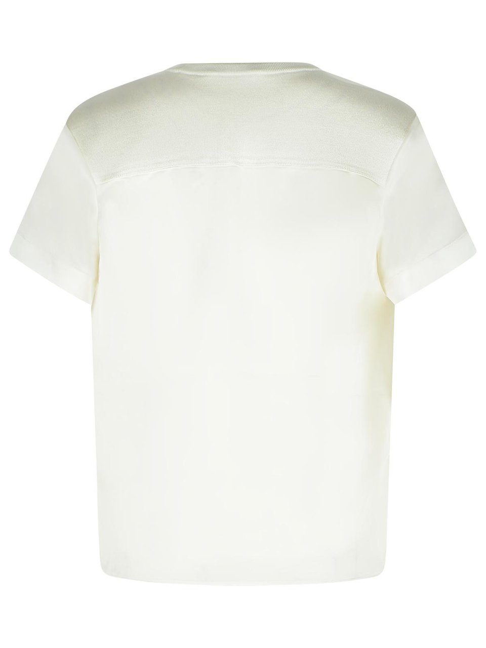 Jonathan Simkhai 'Addy' White Acetate Blend T-Shirt Wit