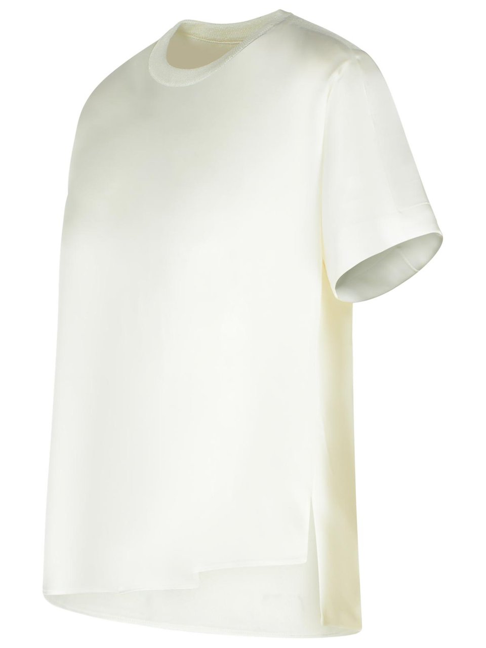 Jonathan Simkhai 'Addy' White Acetate Blend T-Shirt Wit