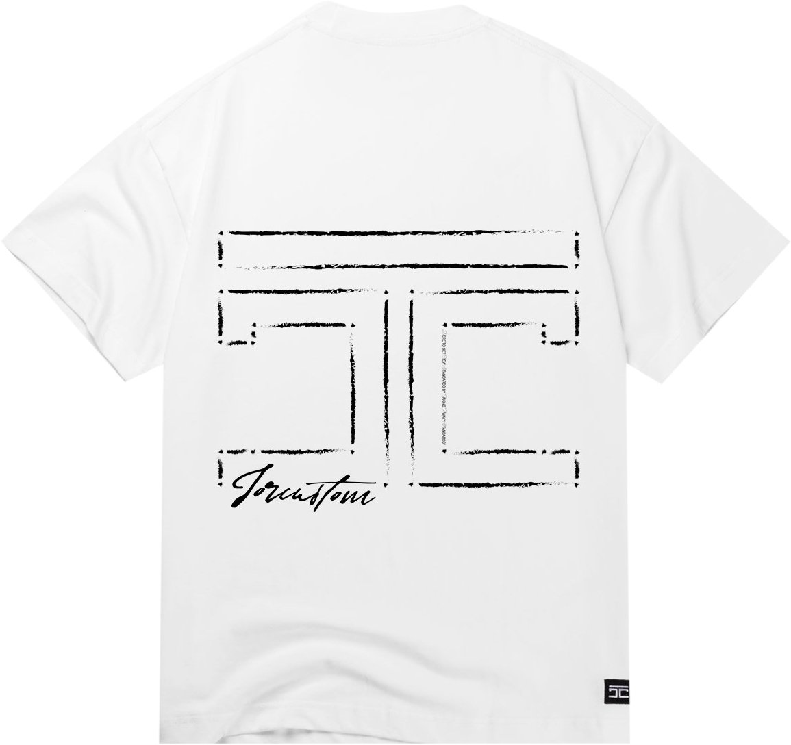 JORCUSTOM Jorcustom Outline Loose Fit T-Shirt Wit
