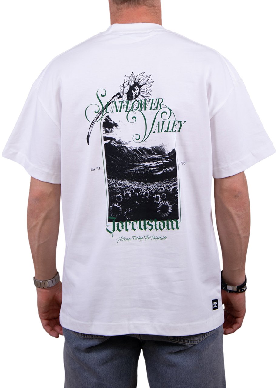 JORCUSTOM Jorcustom Sunflower Valley Loose Fit T-Shirt Wit