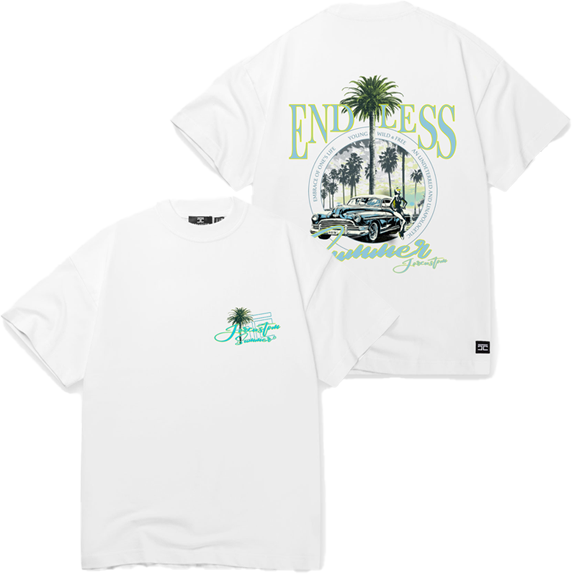 JORCUSTOM Jorcustom Endless Summer Loose Fit T-Shirt Wit