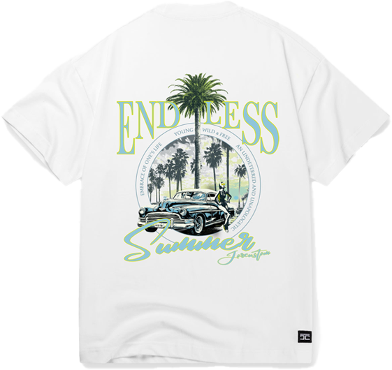 JORCUSTOM Jorcustom Endless Summer Loose Fit T-Shirt Wit