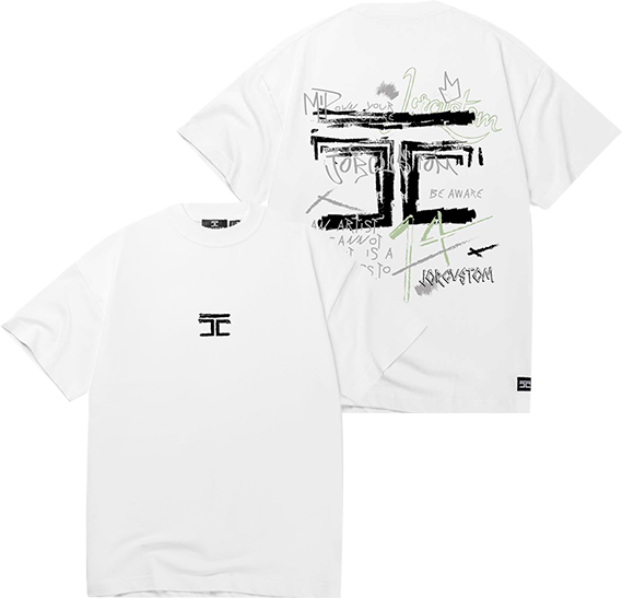 JORCUSTOM Jorcustom Artist Loose Fit T-Shirt Wit