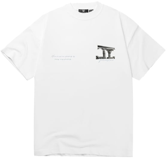 JORCUSTOM Jorcustom Broken World Loose Fit T-Shirt Wit