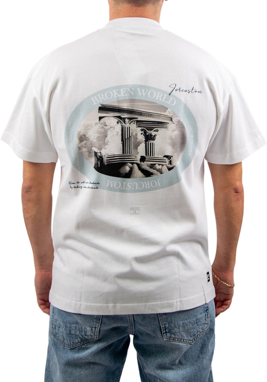 JORCUSTOM Jorcustom Broken World Loose Fit T-Shirt Wit