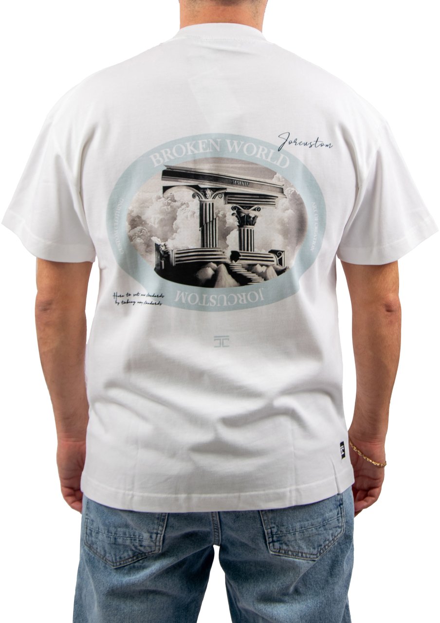 JORCUSTOM Jorcustom Broken World Loose Fit T-Shirt Wit