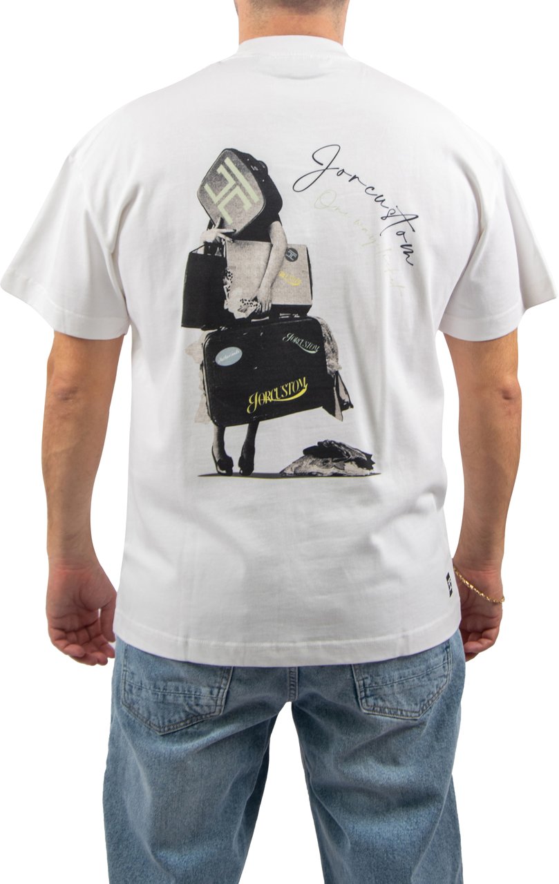 JORCUSTOM Jorcustom One Way Ticket Loose Fit T-Shirt Wit