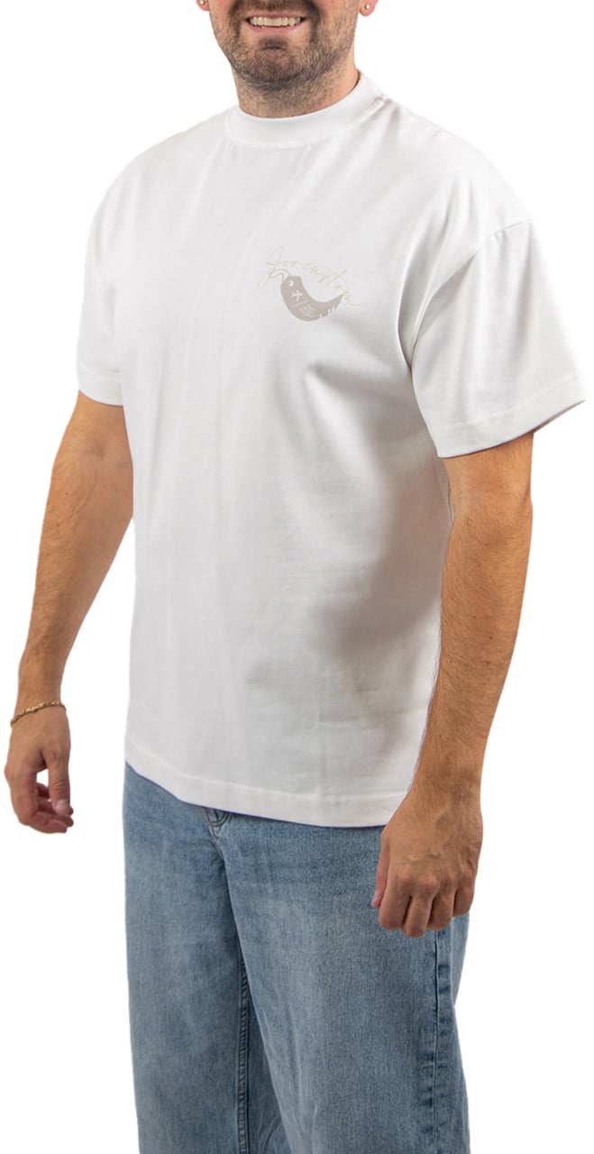 JORCUSTOM Jorcustom One Way Ticket Loose Fit T-Shirt Wit