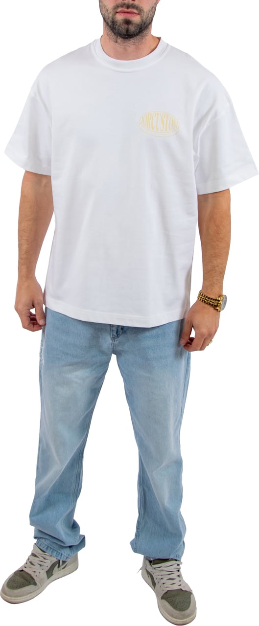Jorcustom Stretched Loose Fit T-Shirt Wit