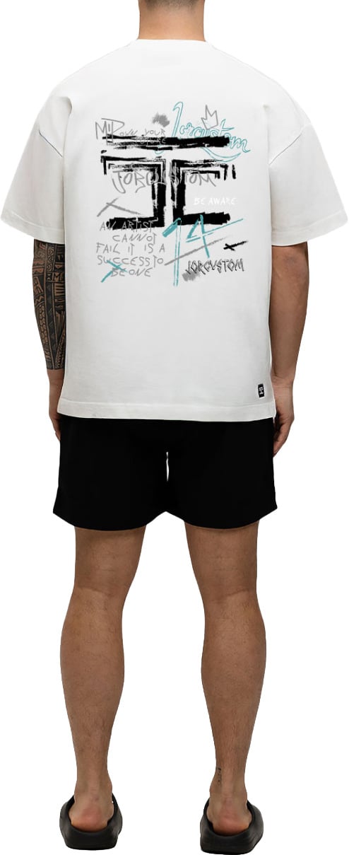 JORCUSTOM Artist Summer Set Loose Fit T-Shirt Wit