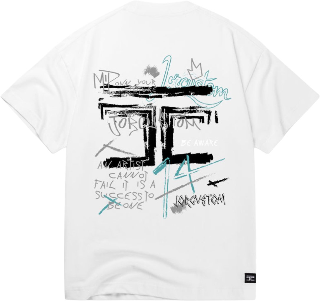 JORCUSTOM Artist Summer Set Loose Fit T-Shirt Wit