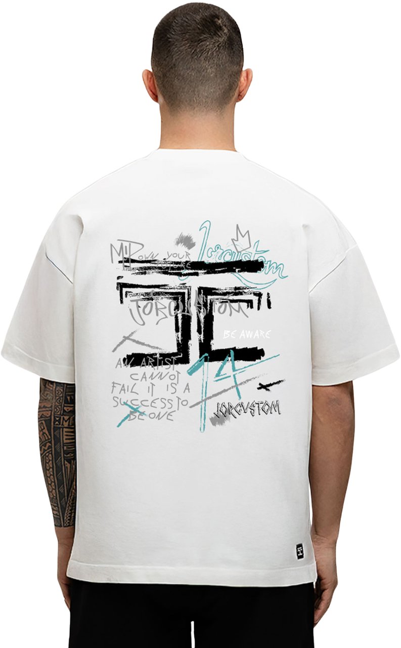 JORCUSTOM Artist Summer Set Loose Fit T-Shirt Wit