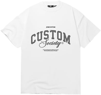 JORCUSTOM Jorcustom CustomSociety Summer Set Loose Fit T-Shirt Wit