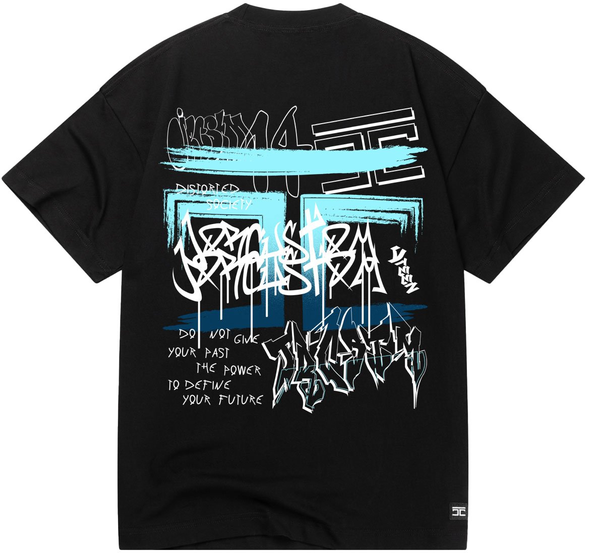 JORCUSTOM Jorcustom Graffiti Loose Fit T-Shirt Zwart