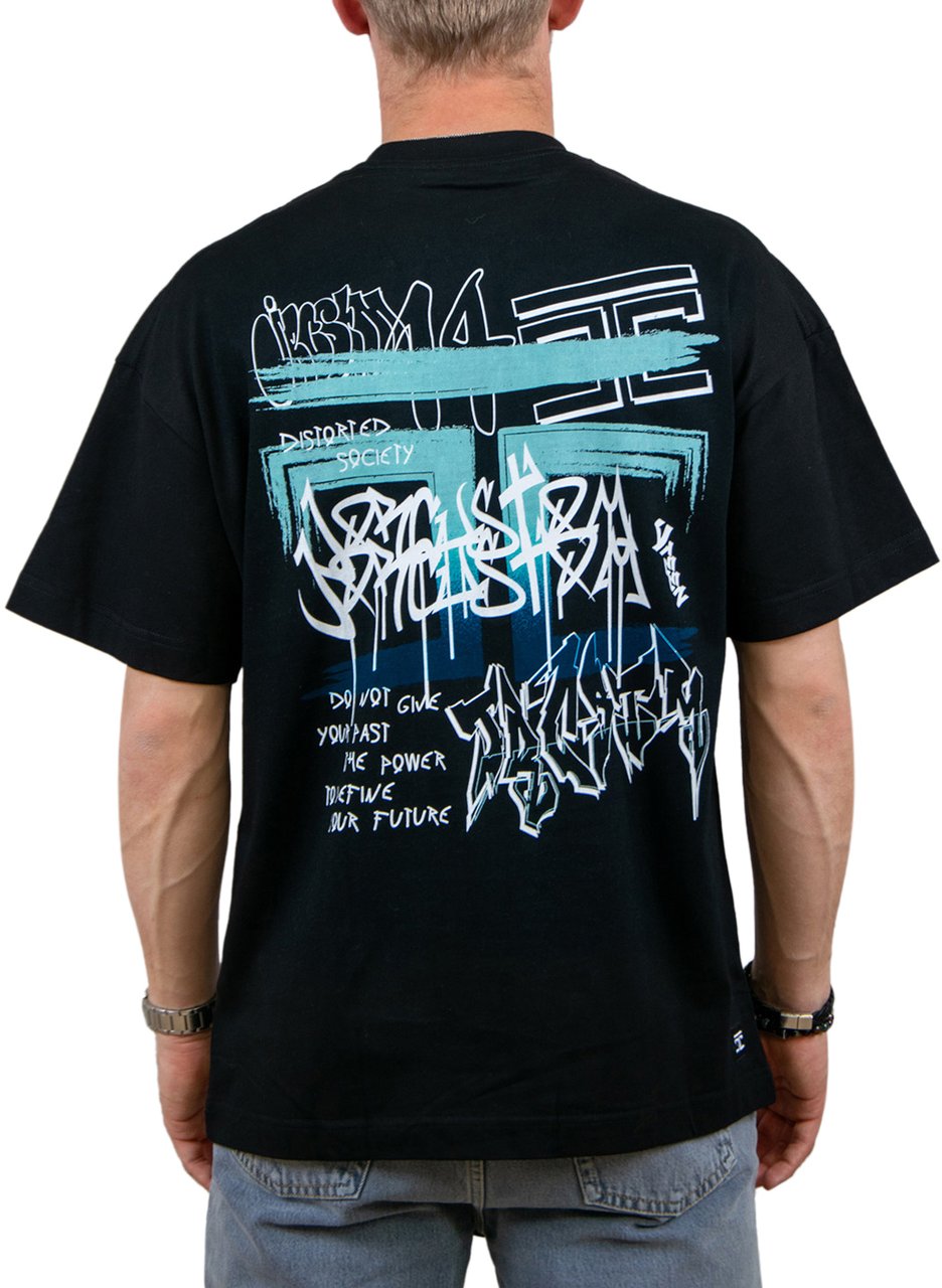 JORCUSTOM Jorcustom Graffiti Loose Fit T-Shirt Zwart