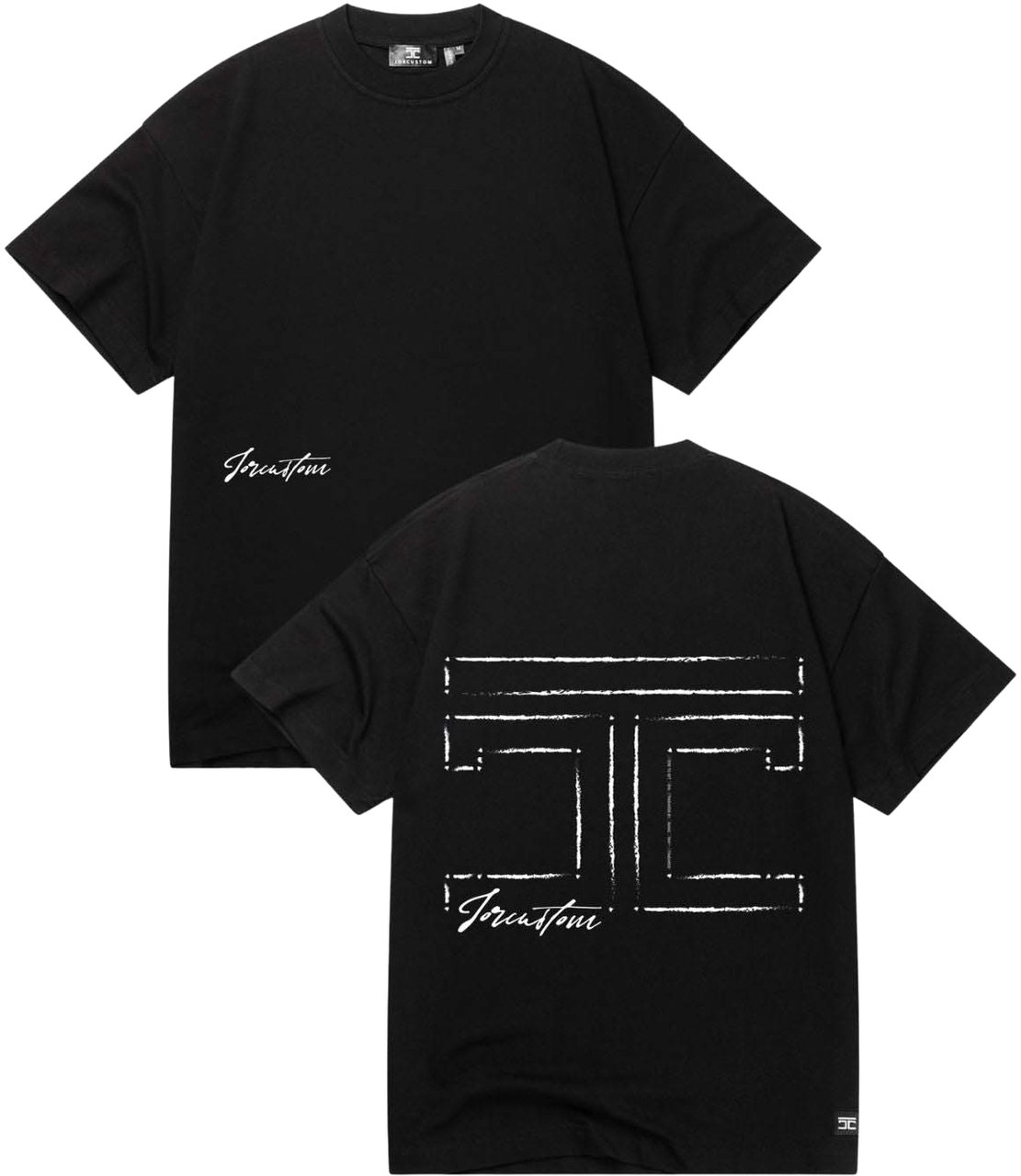 JORCUSTOM Outline T-Shirt Zwart