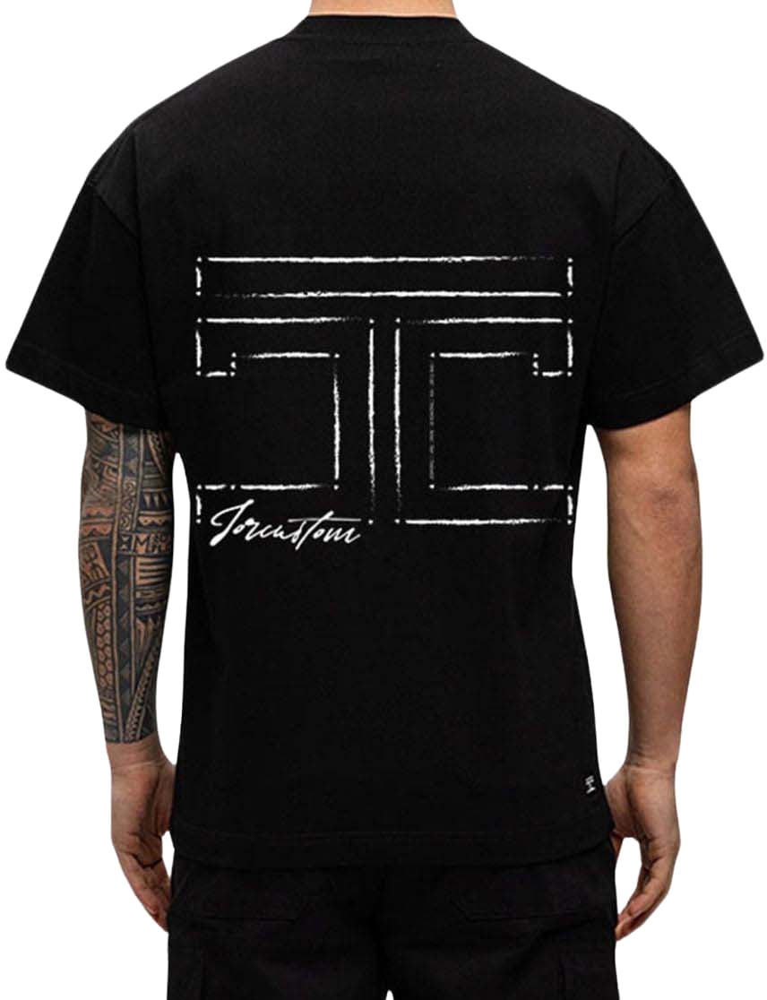 JORCUSTOM Outline T-Shirt Zwart