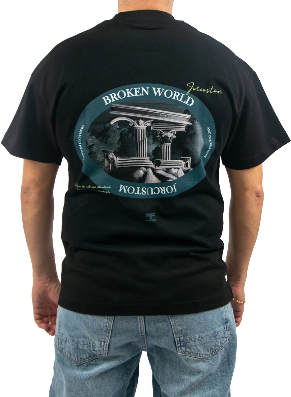 JORCUSTOM Jorcustom Broken World Loose Fit T-Shirt Zwart